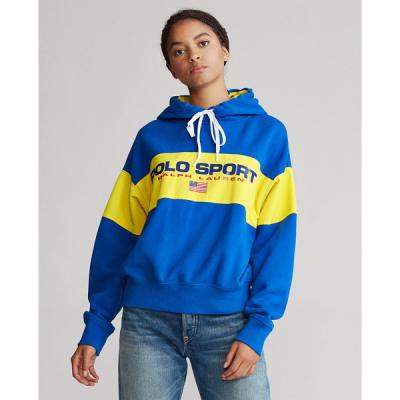 Colour-Blocked Fleece Hoodie