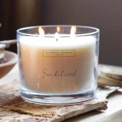 Sandalwood Large Candle - The White Company UK