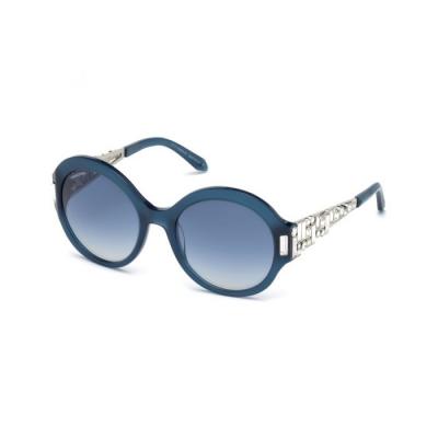 OPAL BLUE, SK162-P 90X NILE ROUND SUNGLASSES, Swarovski Crystal Atelier