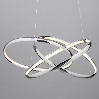 Sola LED Triple Ring Ceiling Pendant, Chrome