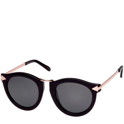 KAREN WALKER Black Harvest Rose Gold-Tone Sunglasses