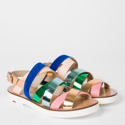 Paul Smith Womens Multi-Colour Leather Rio Sandals