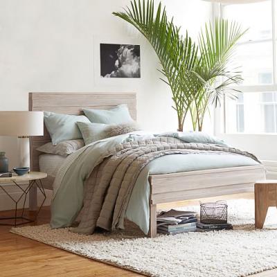 Stria Bed - Cerused White west elm