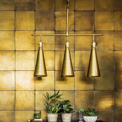 Triple Conical Brass Pendant Graham & Green