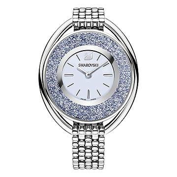 Crystalline Oval Watch, Silver Tone  - Swarovski 