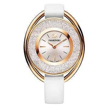 Crystalline Oval White Tone Watch - Swarovski