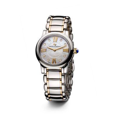 Classic 30mm Quartz Watch with 18K Gold and Diamonds