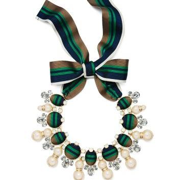 Ribbon Pearl Statement Necklace : ToryBurch.co.uk