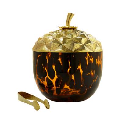 Oscar de la Renta Tortoise Amber Acorn Ice Bucket
