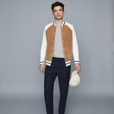 Spender Camel Towelling Bomber Jacket – REISS