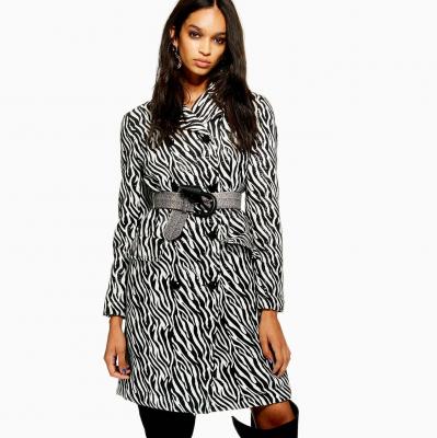 Zebra Print Coat - Topshop