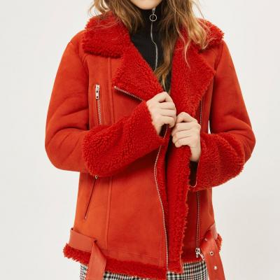 Real Shearling Biker Jacket - Topshop USA
