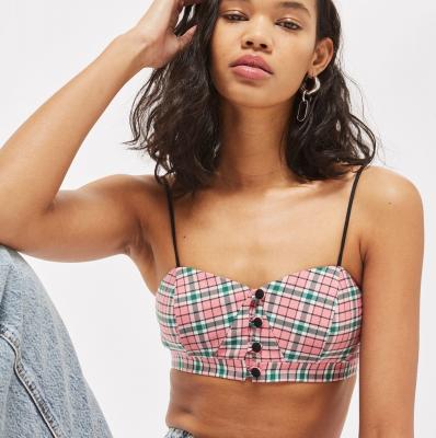 Check Bralet - Topshop USA