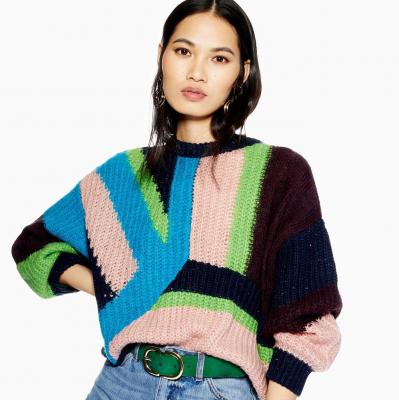 Colour Block Jumper - Topshop