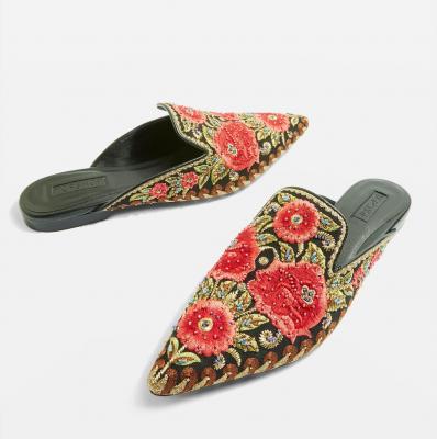 Embroidered Mules - Topshop USA