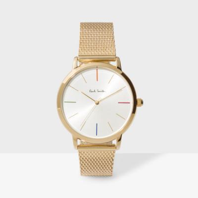 Paul Smith Unisex White And Gold Ma Watch