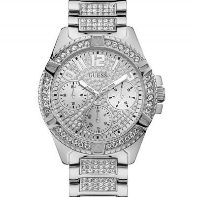 Rhinestone Silver-Tone Multifunction Watch GUESS.com