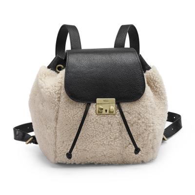 UGG® Vivienne Sheepskin Backpack - Black/Natural