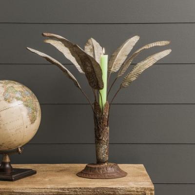 Palm Leaf Candle Holder - Graham & Green