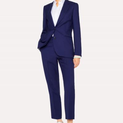 A Suit To Travel In - Womens Indigo Two-Button Wool Suit - Paul Smith