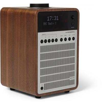 Silver SuperSignal Walnut and Aluminium Digital Radio Revo