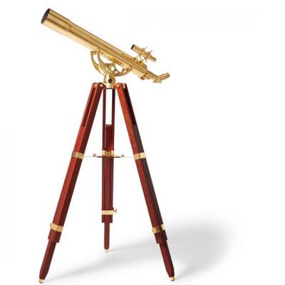 Gold Ambassador 80mm Brass and Mahogany Telescope Celestron