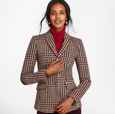 Plaid Wool-Alpaca-Blend Jacket - Brooks Brothers
