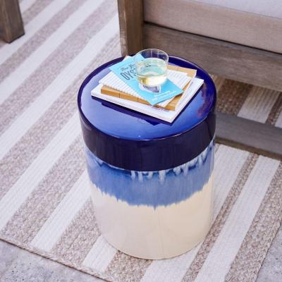 Zoe Ceramic Side Table - Cobalt Blue west elm