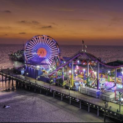 Santa Monica Beach Pier, Santa Monica, CA