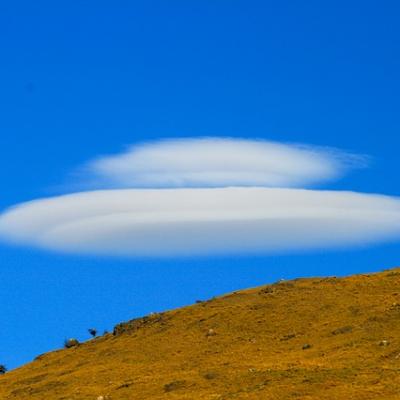 Witness a UFO shaped cloud
