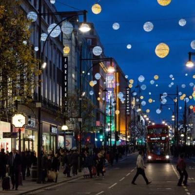 Shopping on Oxford Street, London