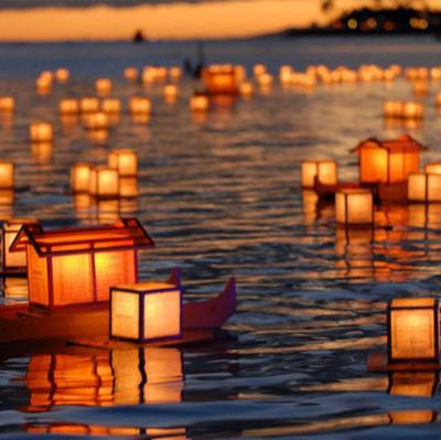 Go to a floating lantern festival