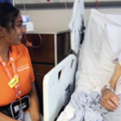 Volunteer at a hospital