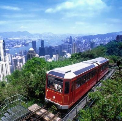 Ride Hong Kong peak tram