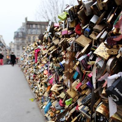 Add a Love Lock to the Pont des Arts Paris