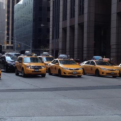Ride in a yellow cab