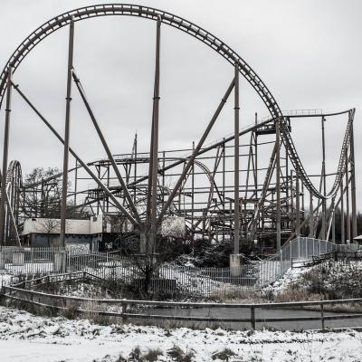 Explore an abandoned amusement park