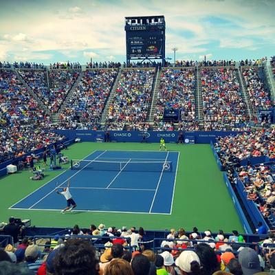 Watch a grand slam tennis match