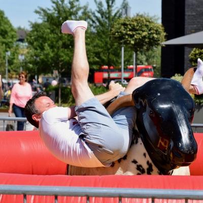 Ride a mechanical bull for 100 seconds