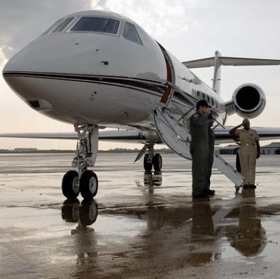 Fly in a private jet