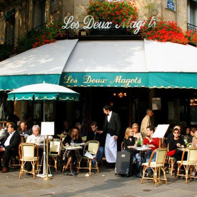 Drink cafe in a Parisian cafe