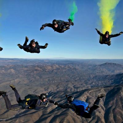 Sky diving