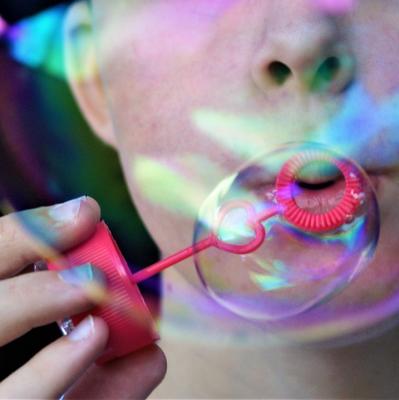 Blow a soap bubble