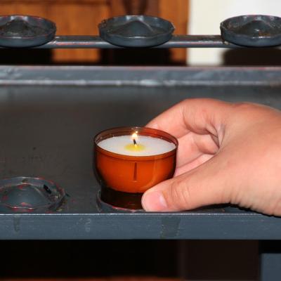 Light a candle in memory of someone