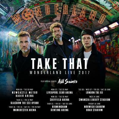 Take That Wonderland Live 2017 tour