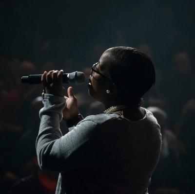 Sing a song on stage