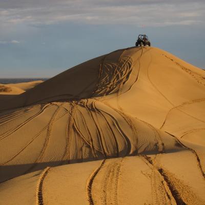 Drive over a sand dune