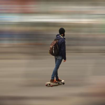 Skateboard to work daily