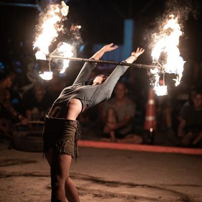 Watch a fire-dance performance