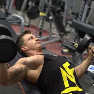 Do 30 consecutive dumbbell presses